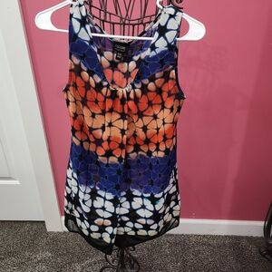 Semi sheer sleeveless tunic